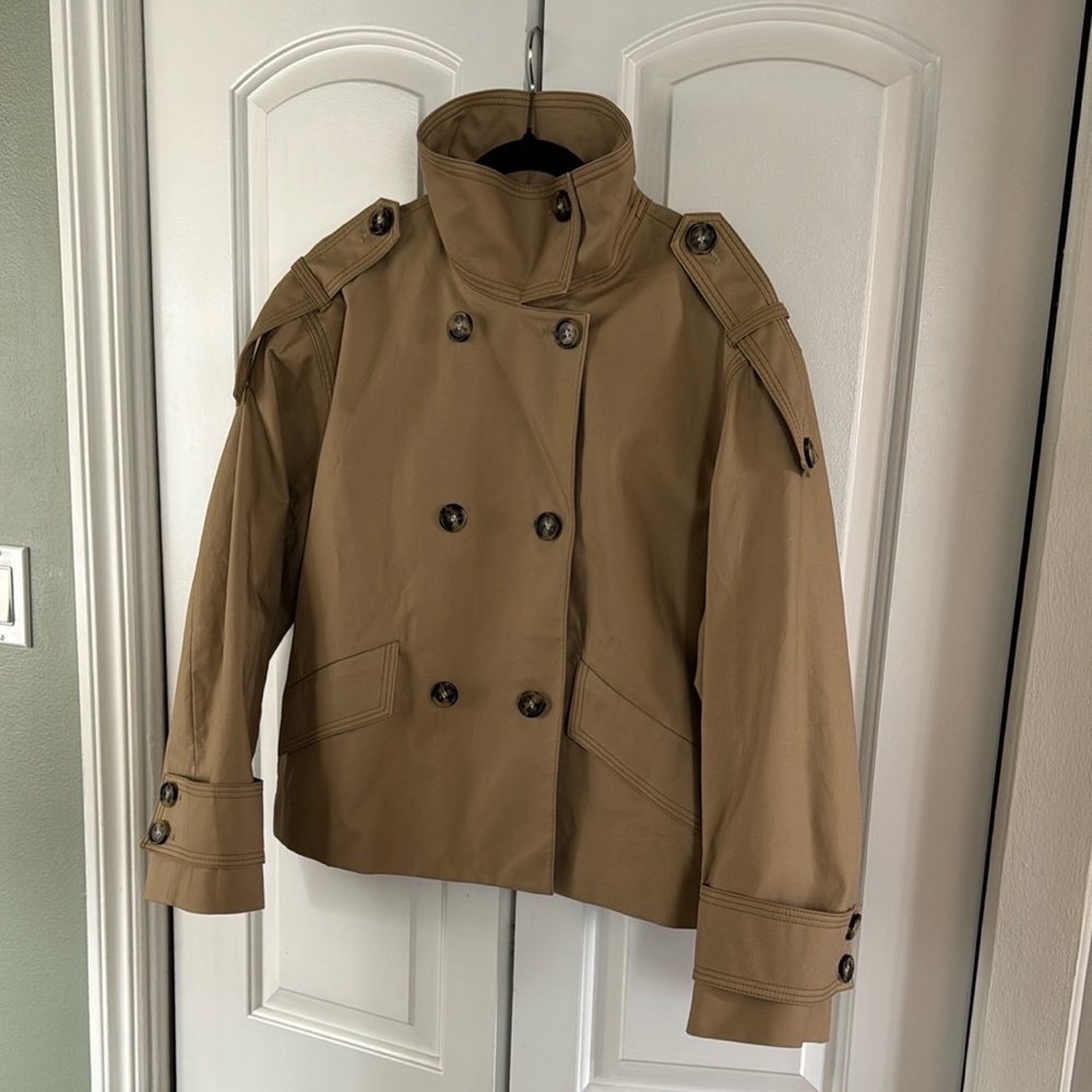 H&M SHORT TRENCH COAT SIZE S